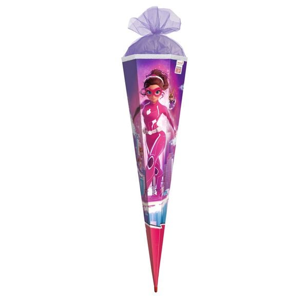 Produktbild: Motivschult&uuml;te 85 cm, Agentin Laura, Folie, Glitzerborte