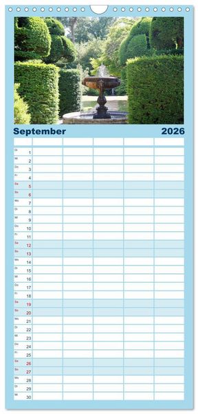 Produktbild: Familienplaner 2026 - Sch&ouml;ne Wasserspiele mit 5 Spalten (Wandkalender, 21 x 45 cm) CALVENDO