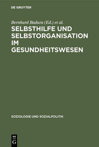 Produktbild: Selbsthilfe und Selbstorganisation im Gesundheitswesen