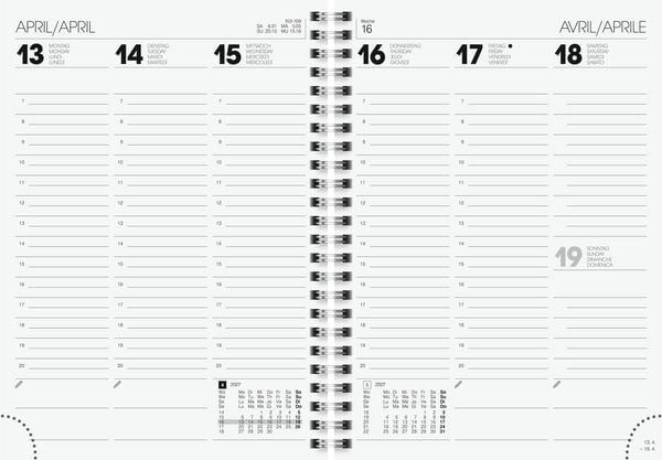 Produktbild: BRUNNEN 1079605907 Buchkalender Mod. 796 2027 "Suburb Streets" A5, Karton
