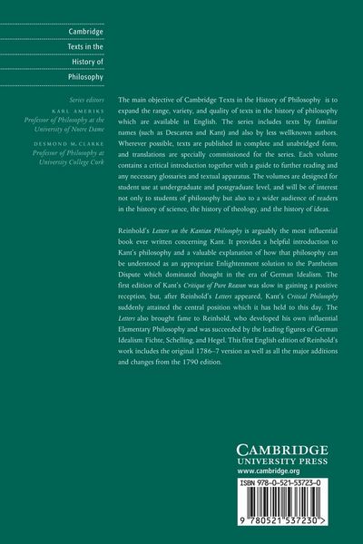 Produktbild: Letters on the Kantian Philosophy