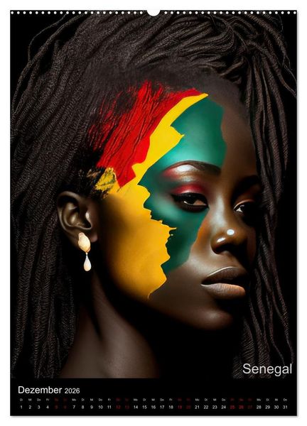 Produktbild: Afrikanische Sch&ouml;nheiten (Wandkalender 2026 DIN A2 hoch), CALVENDO Monatskalender