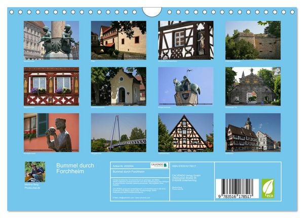 Produktbild: Bummel durch Forchheim (Wandkalender 2026 DIN A4 quer), CALVENDO Monatskalender