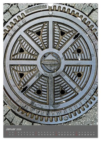 Produktbild: Gullydeckel (Wandkalender 2026 DIN A3 hoch), CALVENDO Monatskalender