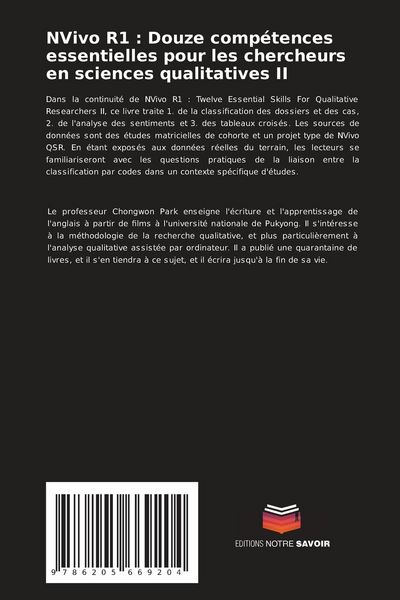 Produktbild: NVivo R1 : Douze comp&eacute;tences essentielles pour les chercheurs en sciences qualitatives II