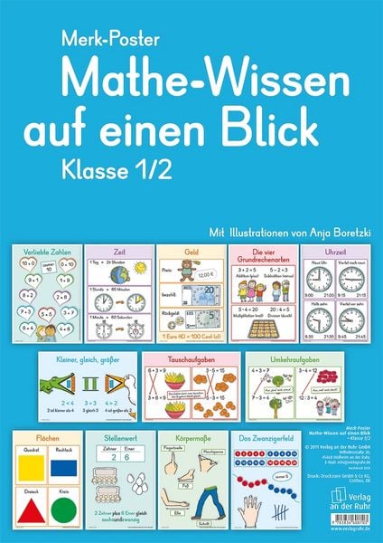 Produktbild: Mathe-Wissen auf einen Blick &ndash; Klasse 1/2