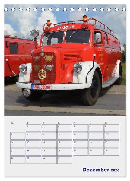 Produktbild: FEUERWEHR-Legende (Tischkalender 2026 DIN A5 hoch), CALVENDO Monatskalender