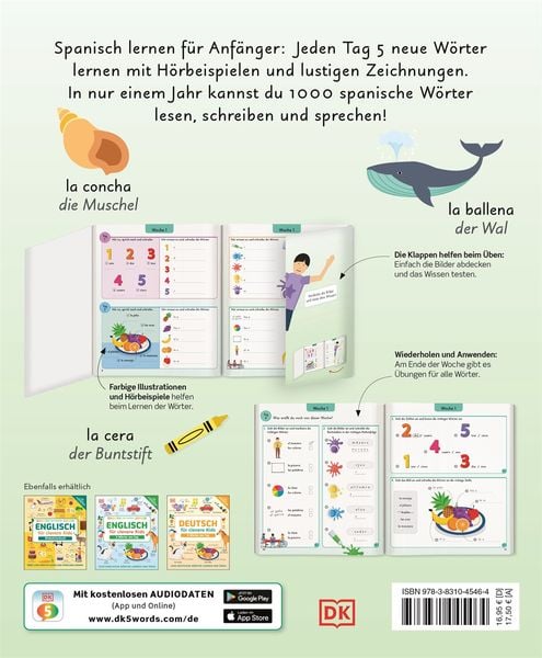 Produktbild: Spanisch f&uuml;r clevere Kids - 5 W&ouml;rter am Tag