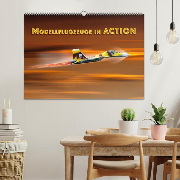 Produktbild: Modellflugzeuge in ACTION (Wandkalender 2026 DIN A2 quer), CALVENDO Monatskalender