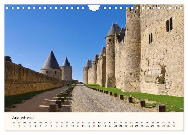 Produktbild: Cite von Carcassonne - Zeitreise ins Mittelalter (Wandkalender 2026 DIN A4 quer), CALVENDO Monatskalender