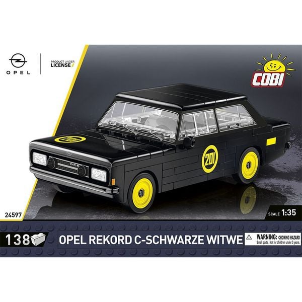 Produktbild: COBI Youngtimer 24597 - Opel Rekord C-Schwarze Witwe, Bausatz, 1:35, 138 Bauteile