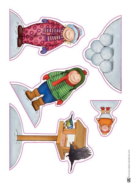 Produktbild: Emma und Paul erleben den Winter. Erz&auml;hlschienen-Figurenset