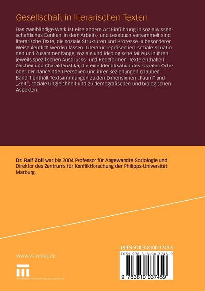 Produktbild: Gesellschaft in literarischen Texten