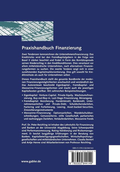 Produktbild: Praxishandbuch Finanzierung