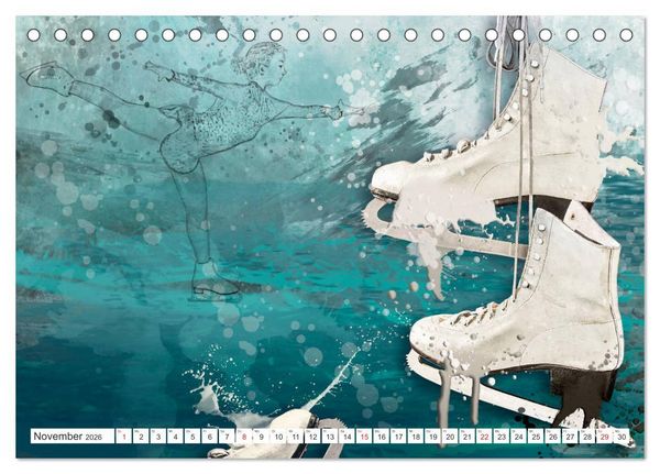 Produktbild: SPORT trifft SPLASH - normal war gestern (Tischkalender 2026 DIN A5 quer), CALVENDO Monatskalender