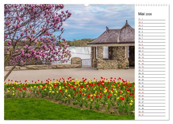 Produktbild: NIAGARAF&Auml;LLE Idyllische Impressionen bei Tag und Nacht (Wandkalender 2026 DIN A2 quer), CALVENDO Monatskalender