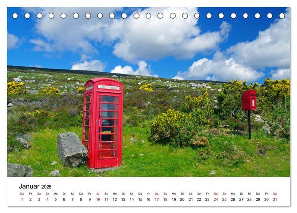Produktbild: Von Cornwall nach Schottland (Tischkalender 2026 DIN A5 quer), CALVENDO Monatskalender
