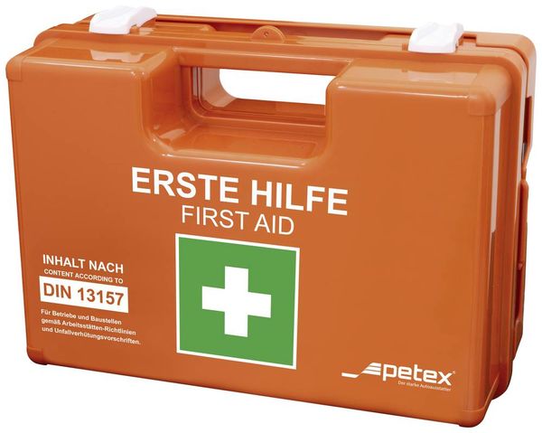 Petex 43924135 Erste Hilfe Koffer DIN 13157 280 x 115 x 200 Orange