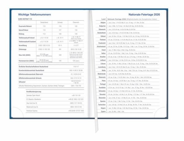 Produktbild: Wochen-Cheftimer A5, blau 2027
