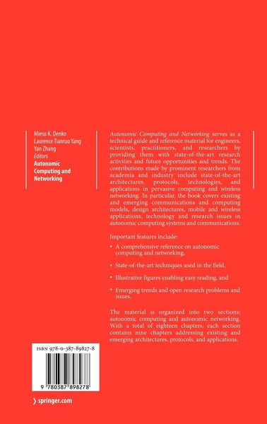 Produktbild: Autonomic Computing and Networking