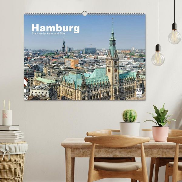 Produktbild: Hamburg Stadt an der Alster und Elbe (Wandkalender 2026 DIN A2 quer), CALVENDO Monatskalender