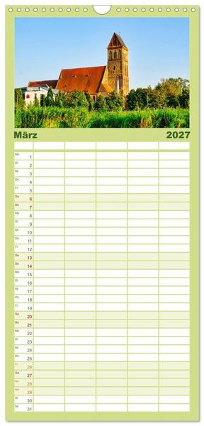 Produktbild: Familienplaner 2027 - Anklam und Umgebung mit 5 Spalten (Wandkalender, 21 x 45 cm) CALVENDO