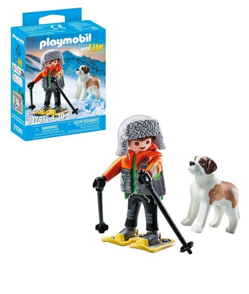 Produktbild: PLAYMOBIL 71741 Wanderer mit Bernhardiner