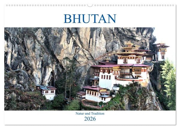 Bhutan - Natur und Tradition (Wandkalender 2026 DIN A2 quer), CALVENDO Monatskalender