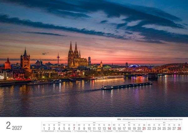 Produktbild: K&ouml;ln 2027 Bildkalender A3 quer, spiralgebunden