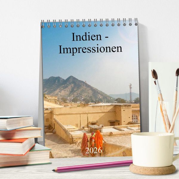 Produktbild: Indien - Impressionen (Tischkalender 2026 DIN A5 hoch), CALVENDO Monatskalender