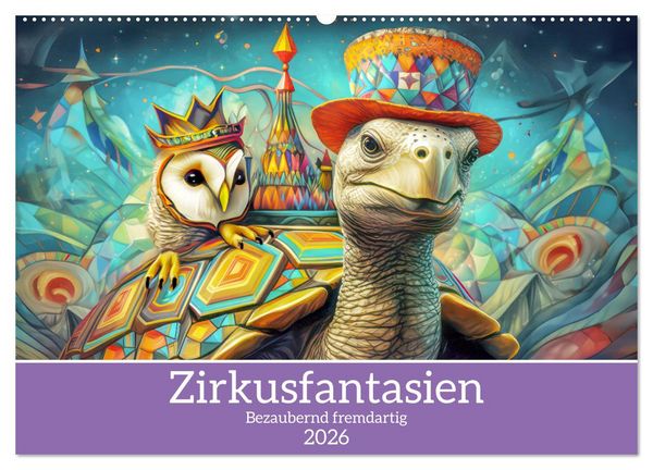Produktbild: Zirkusfantasien - Bezaubernd fremdartig (Wandkalender 2026 DIN A2 quer), CALVENDO Monatskalender