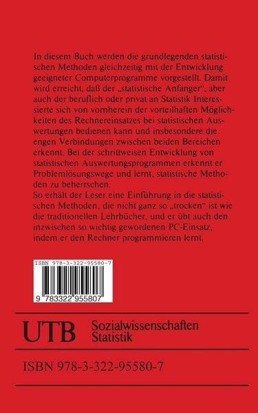 Produktbild: Statistische Methoden und PC-Einsatz