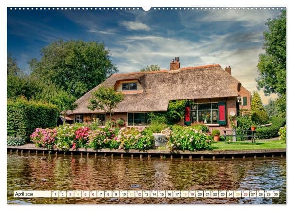 Produktbild: Reise durch die Niederlande - Giethoorn in der Provinz Overijssel (hochwertiger Premium Wandkalender 2026 DIN A2 quer), Kunstdruck in Hochglanz