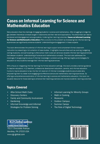 Produktbild: Cases on Informal Learning for Science and Mathematics Education