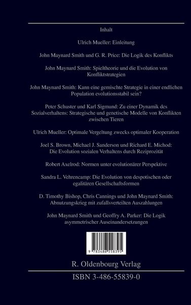 Produktbild: Evolution und Spieltheorie