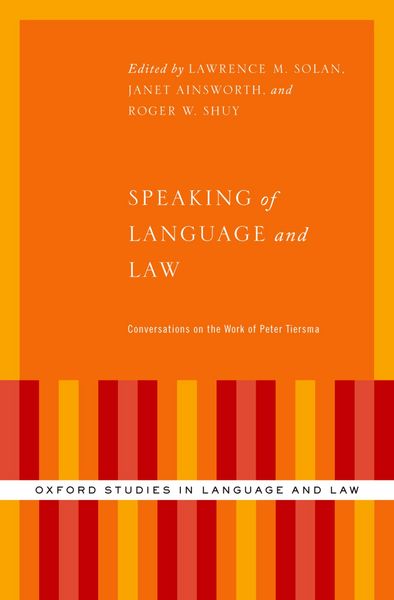 Produktbild: Speaking of Language and Law