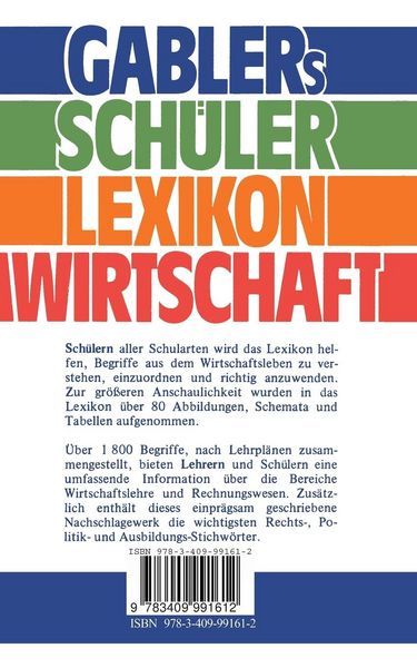 Produktbild: Gablers Sch&uuml;ler Lexikon Wirtschaft