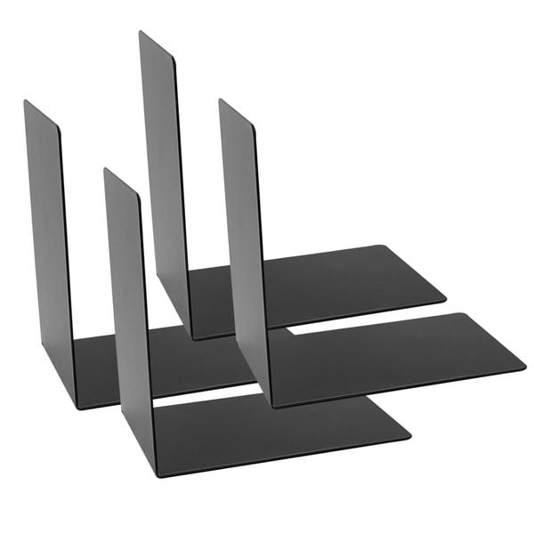 Produktbild: Idena Buchst&uuml;tzen Metall schwarz 14x14x8,5cm 4 St&uuml;ck