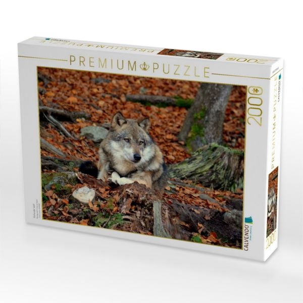 Produktbild: Ruhender Wolf (Puzzle)