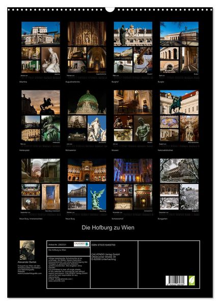 Produktbild: Die Hofburg zu Wien (Wandkalender 2026 DIN A2 hoch), CALVENDO Monatskalender