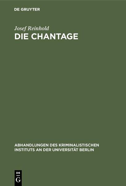 Produktbild: Die Chantage
