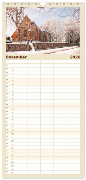 Produktbild: Familienplaner 2026 - Gr&ouml;mitz - Ostseebad an der Sonnenseite mit 5 Spalten (Wandkalender, 21 x 45 cm) CALVENDO