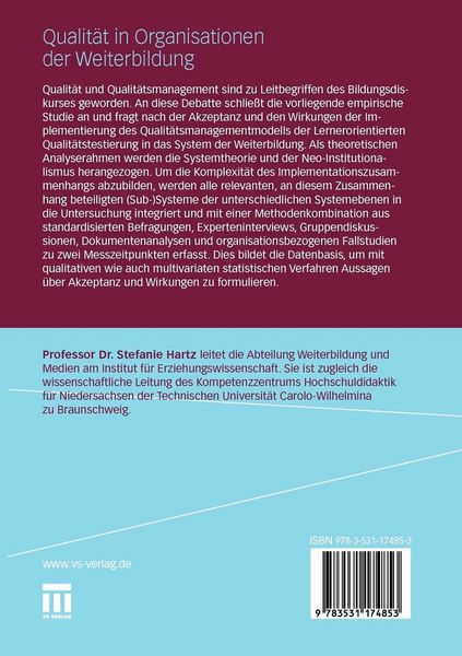 Produktbild: Qualit&auml;t in Organisationen der Weiterbildung