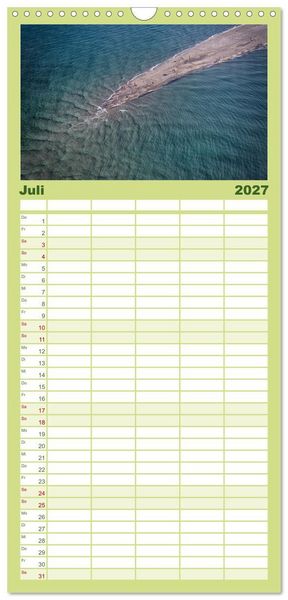 Produktbild: Familienplaner 2027 - D&auml;nemark - Mit dem Wohnmobil durch J&uuml;tland mit 5 Spalten (Wandkalender, 21 x 45 cm) CALVENDO