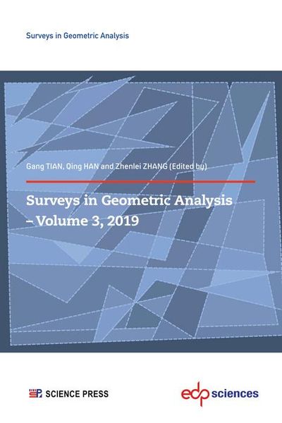 Produktbild: Surveys in Geometric Analysis - Volume 3, 2019