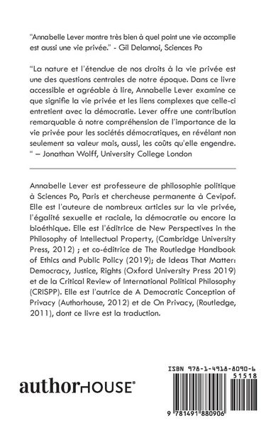 Produktbild: De la vie priv&eacute;e