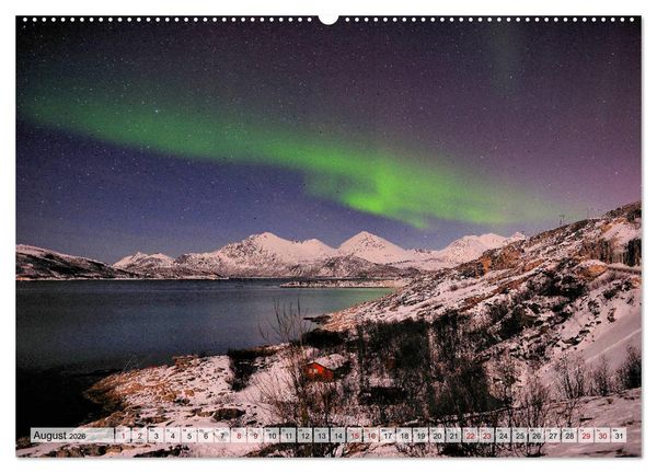 Produktbild: Aurora Borealis: Polarlichter in Norwegen (hochwertiger Premium Wandkalender 2026 DIN A2 quer), Kunstdruck in Hochglanz
