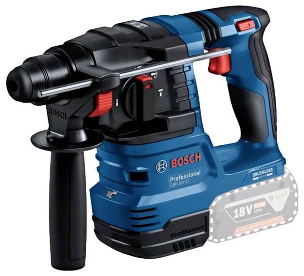 Produktbild: Bosch Professional GBH 18V-22 SDS-Plus-Akku-Bohrhammer 18 V Li-Ion ohne Akku, ohne Ladeger&auml;t, inkl. Koffer