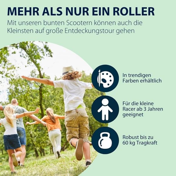 Produktbild: HUDORA 14470 - Scooter Up 145 Junior, pine/grass gr&uuml;n, Alu-Cityroller ab 3 Jahren