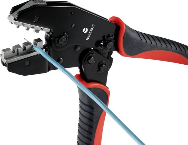 Produktbild: TOOLCRAFT PLE-0K7 Crimp-Eins&auml;tze Geeignet f&uuml;r Stecker: DEUTSCH Quetschbereich AWG: 12 bis 20 awg Passend f&uuml;r Marke (Zangen): TOOLCRAFT PZ-500